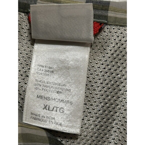Adventure The North Face Men’s Short Sleeve Button Up Shirt XL Green Gray Plaid - Picture 5 of 16